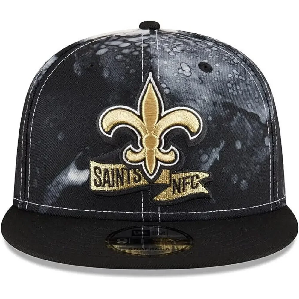 New Era‎ New Orleans Saints 2022 Sideline NFL Ink Dye Black 9FIFTY Snapback Hat